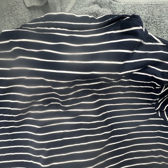 POLO Ralph Lauren Men's Classic Fit Interlock Navy Blue White Stripe Shirt XXL - Picture 9 of 9